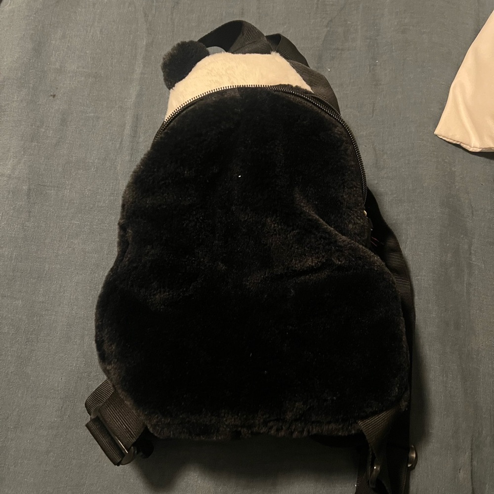 Black and White Stuffed Panda Backpack - Picture 2 of 5